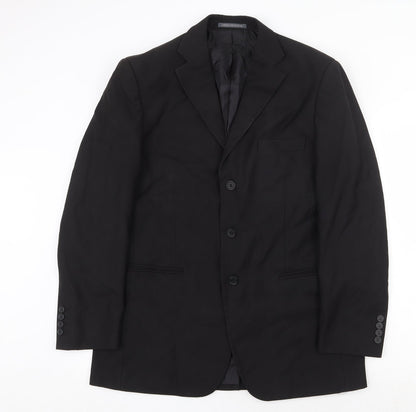 Mens UK Size 40 Greenwoods Regular Black Suit Jacket