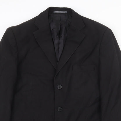 Mens UK Size 40 Greenwoods Regular Black Suit Jacket