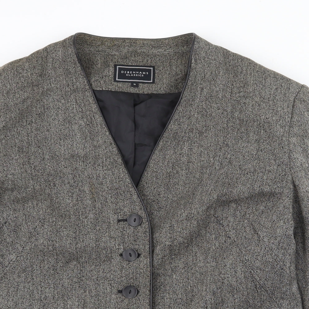 Womens UK Size 16 Debenhams Grey Jacket