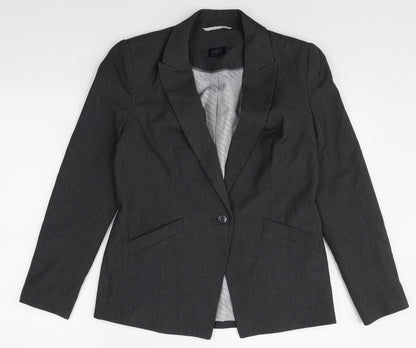 Marks and Spencer Womens Grey Polyester Jacket Suit Jacket Size 12