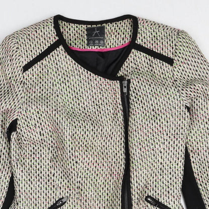 Womens UK Size 8 Atmosphere Beige Biker Coat