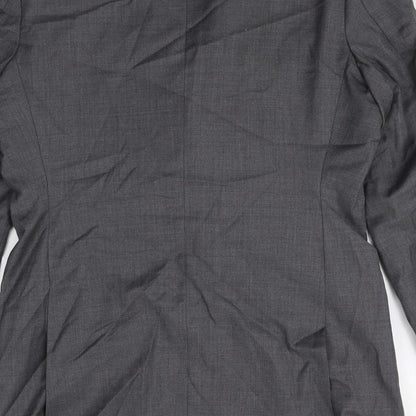 DAVID KOKE Mens Grey Polyester Jacket Suit Jacket Size 44 Regular
