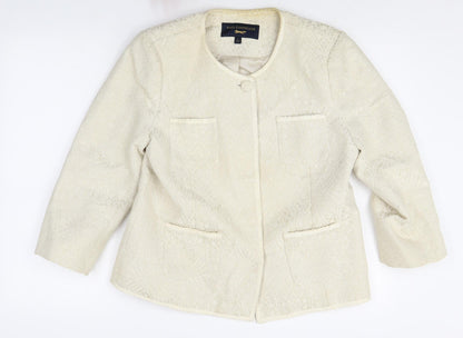 Paul Costelloe Womens White Cotton Jacket Blazer Size M