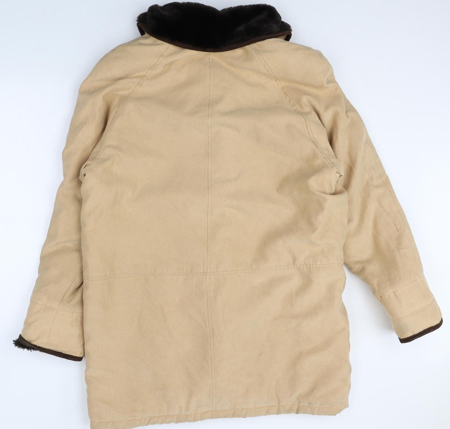 Apropos Womens Beige Overcoat Coat Size S Button