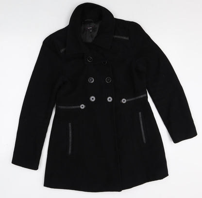 Womens UK Size 10 Therapy Black Pea Coat