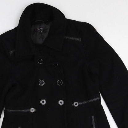 Womens UK Size 10 Therapy Black Pea Coat