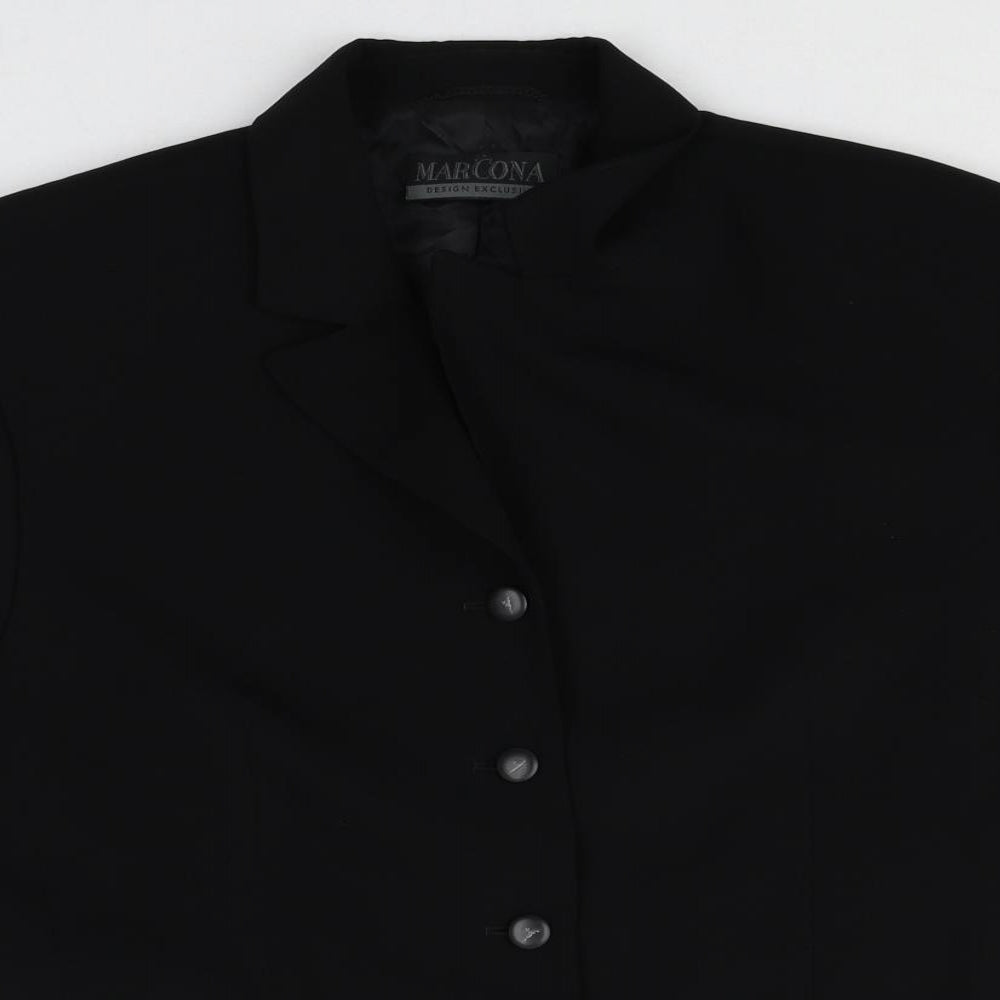 Marcona Womens Black Polyester Jacket Suit Jacket Size 14