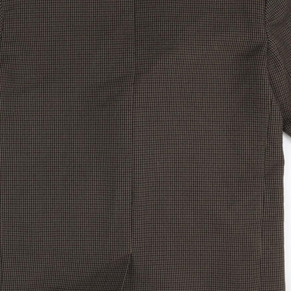 Zara Womens Brown Polyester Jacket Suit Jacket Size XL