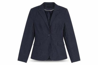 Papaya Womens Blue Polyester Jacket Suit Jacket Size 12