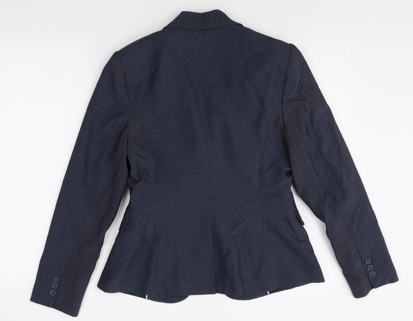 Papaya Womens Blue Polyester Jacket Suit Jacket Size 12