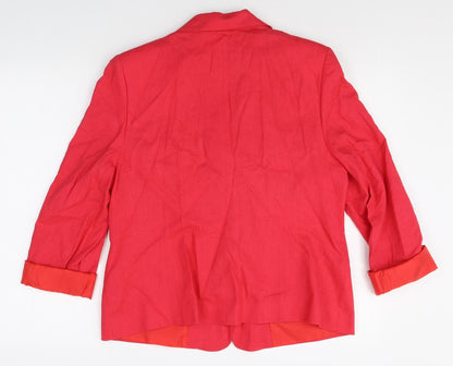 Womens UK Size 14 Preworn Regular Red Blazer