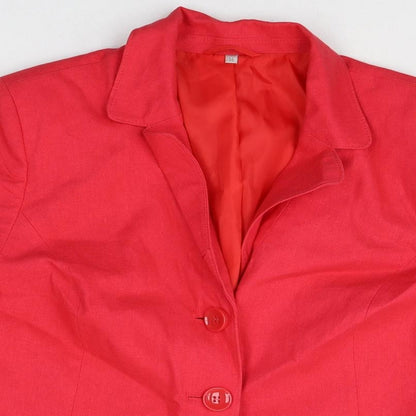 Womens UK Size 14 Preworn Regular Red Blazer