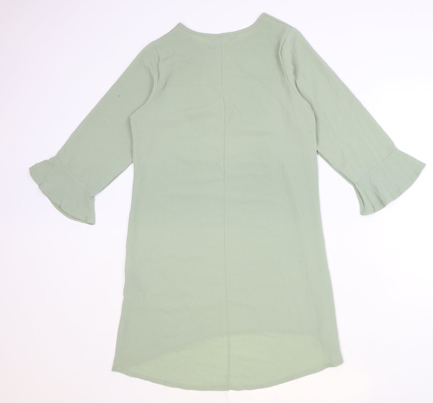 LTS Womens Green Polyester Shift Size 10 Round Neck Pullover