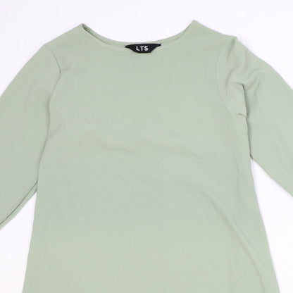 LTS Womens Green Polyester Shift Size 10 Round Neck Pullover