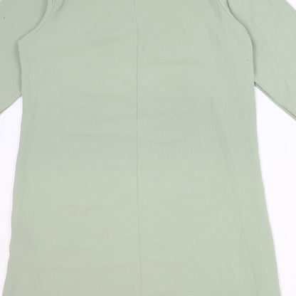 LTS Womens Green Polyester Shift Size 10 Round Neck Pullover