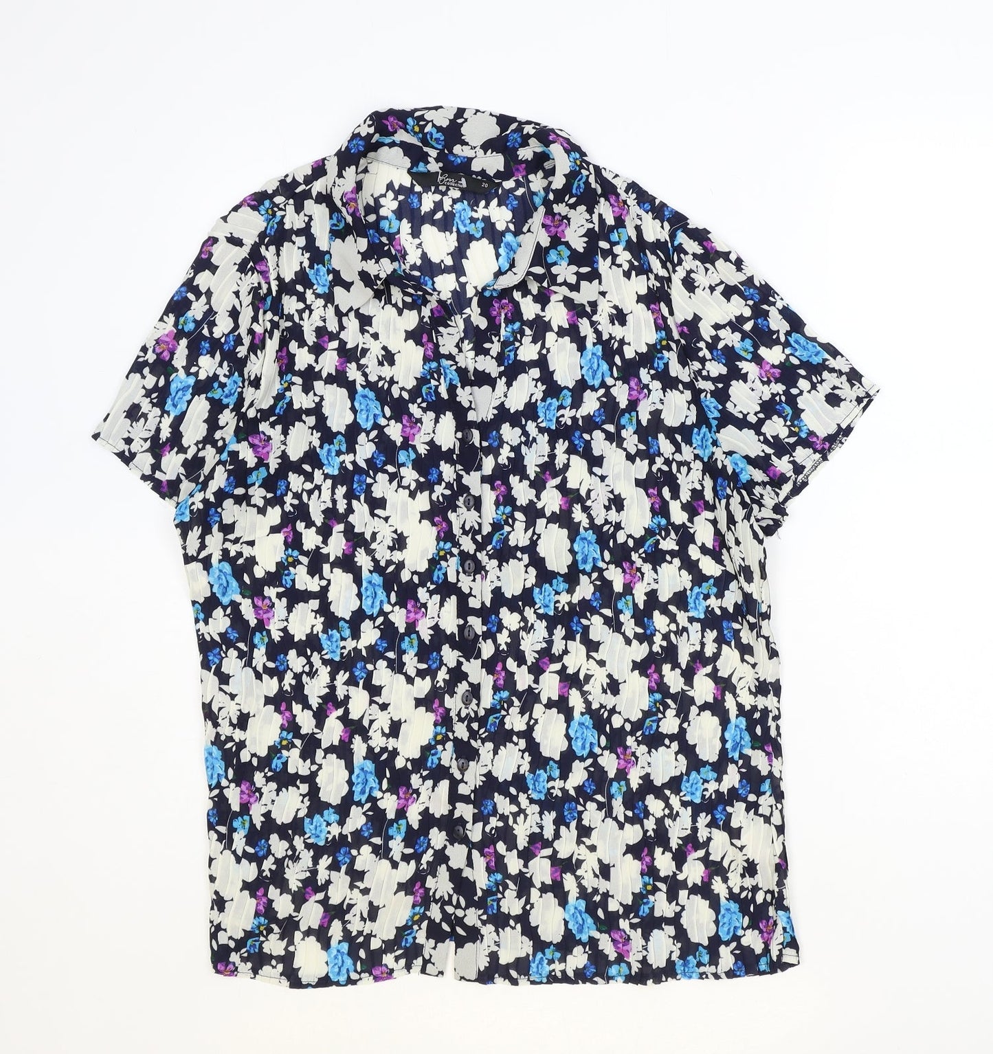 Womens UK Size 20 Bm Collection Multicoloured Basic Button-Up