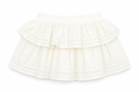 Made in India Womens Ivory Geometric Cotton Skater Skirt Size 4 Zip