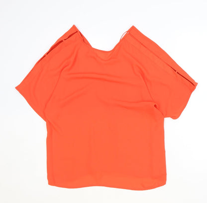 Womens UK Size 12 Peacocks Red Basic Blouse