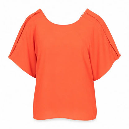 Womens UK Size 12 Peacocks Red Basic Blouse