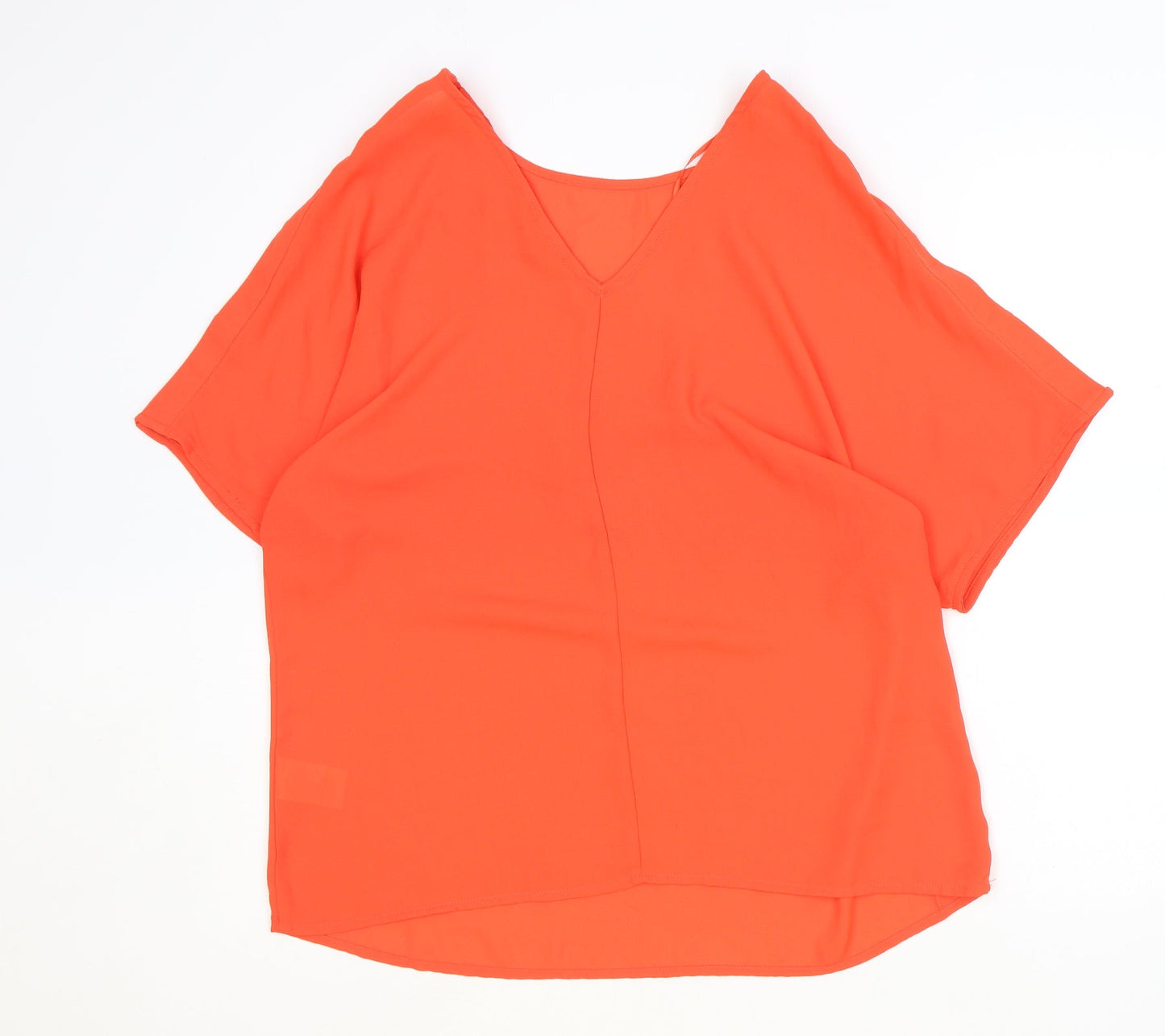 Womens UK Size 12 Peacocks Red Basic Blouse