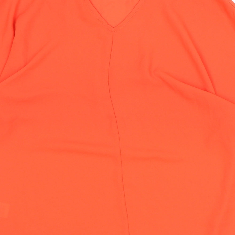 Womens UK Size 12 Peacocks Red Basic Blouse