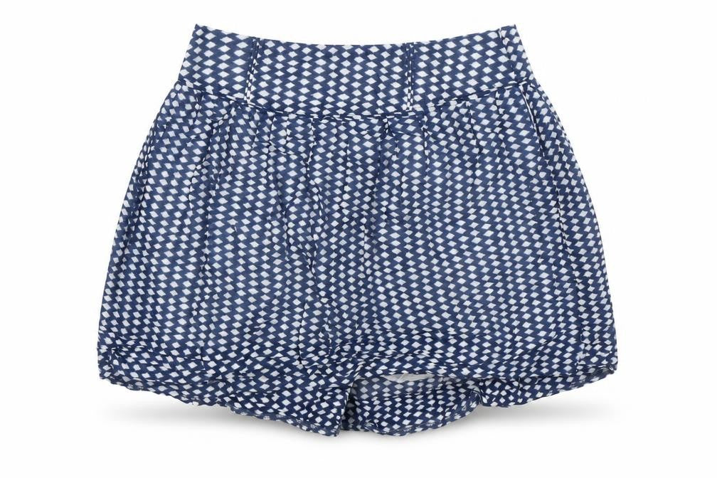 Oasis Womens Blue Geometric Cotton Skater Skirt Size 12 Zip