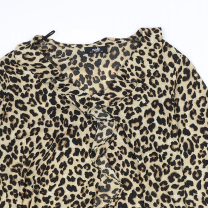 Womens UK Size 10 Wallis Brown Basic Blouse