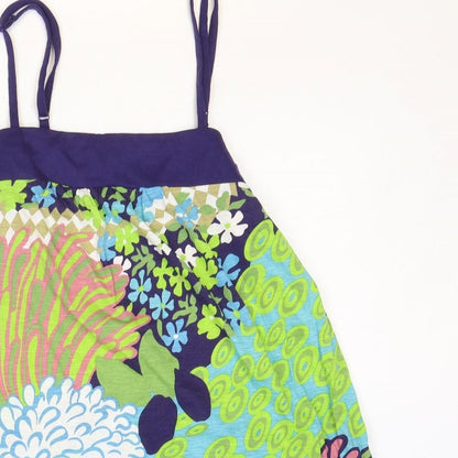 Atmosphere Womens Multicoloured Floral Viscose Trapeze & Swing Size 12 Square Neck Pullover