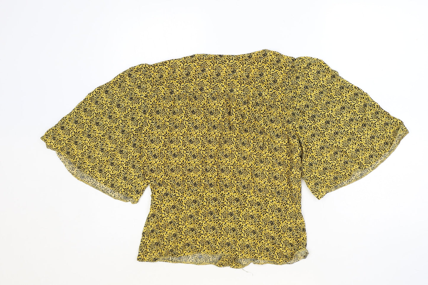 Womens UK Size 8 Yessica Yellow Basic Blouse