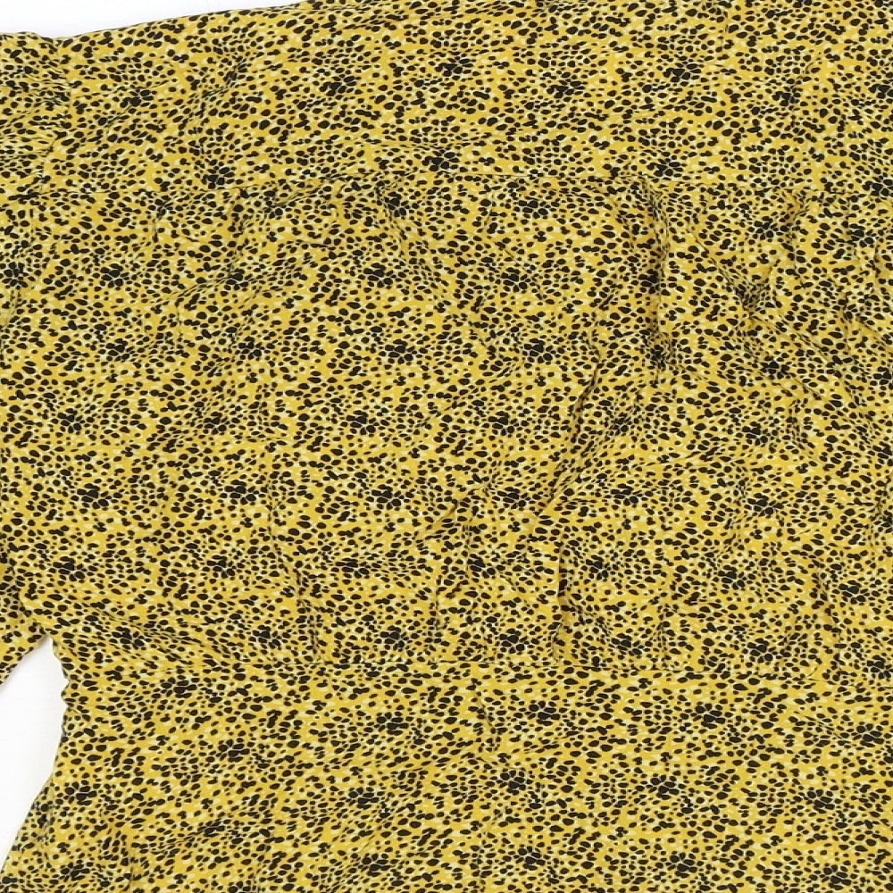 Womens UK Size 8 Yessica Yellow Basic Blouse
