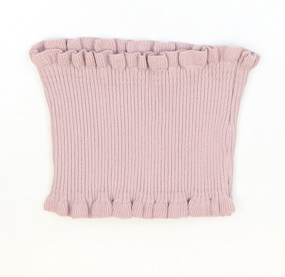 Womens UK Size 10 PRETTYLITTLETHING Pink Basic Tank