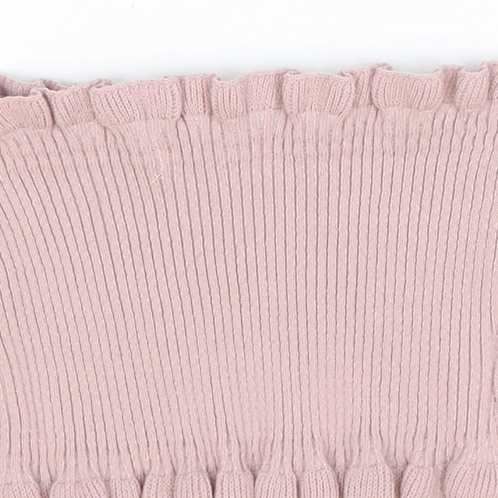 Womens UK Size 10 PRETTYLITTLETHING Pink Basic Tank