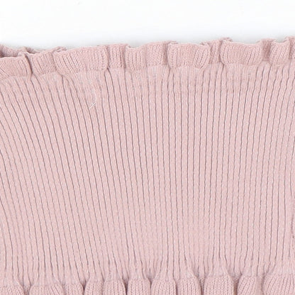 Womens UK Size 10 PRETTYLITTLETHING Pink Basic Tank