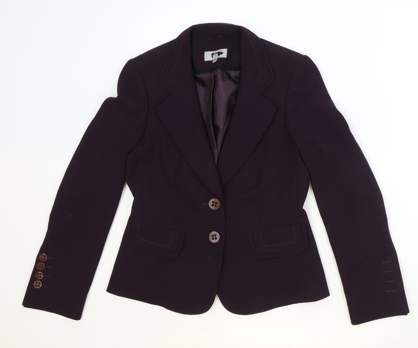 Womens UK Size 10 Preworn Regular Purple Blazer