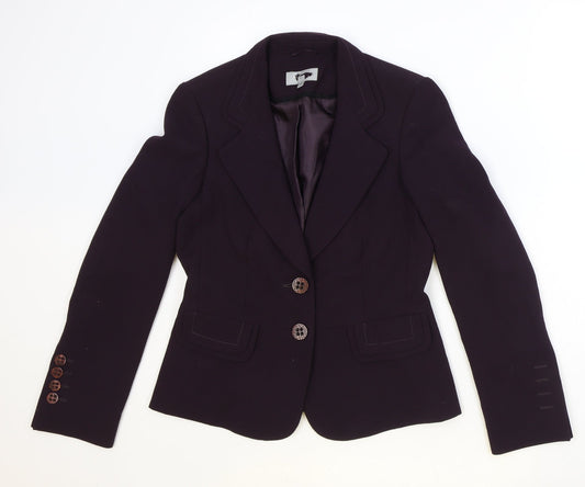Womens UK Size 10 Preworn Regular Purple Blazer