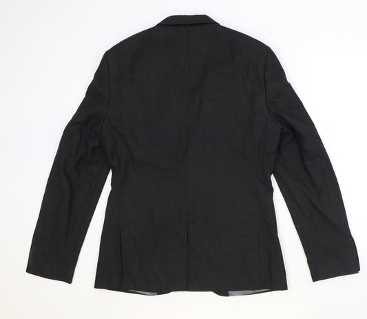 Mens UK Size 40 River Island Regular Grey Suit Jacket