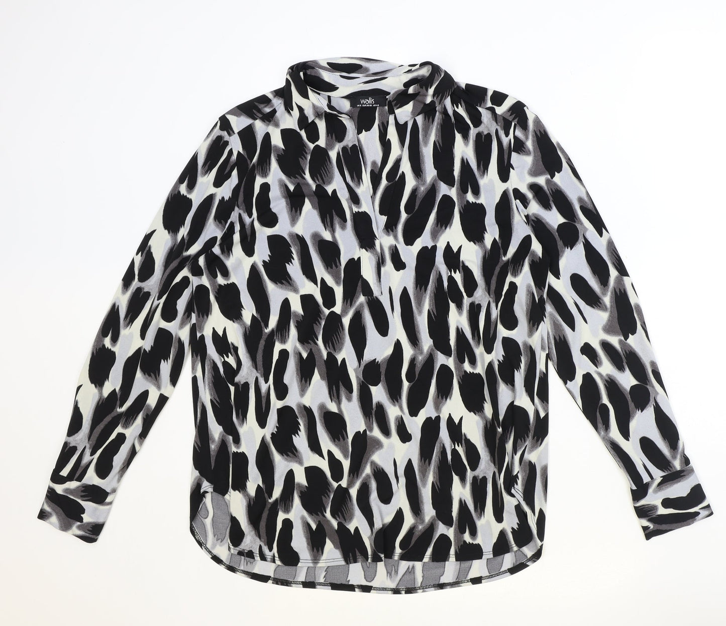Womens UK Size S Wallis Black Basic Blouse