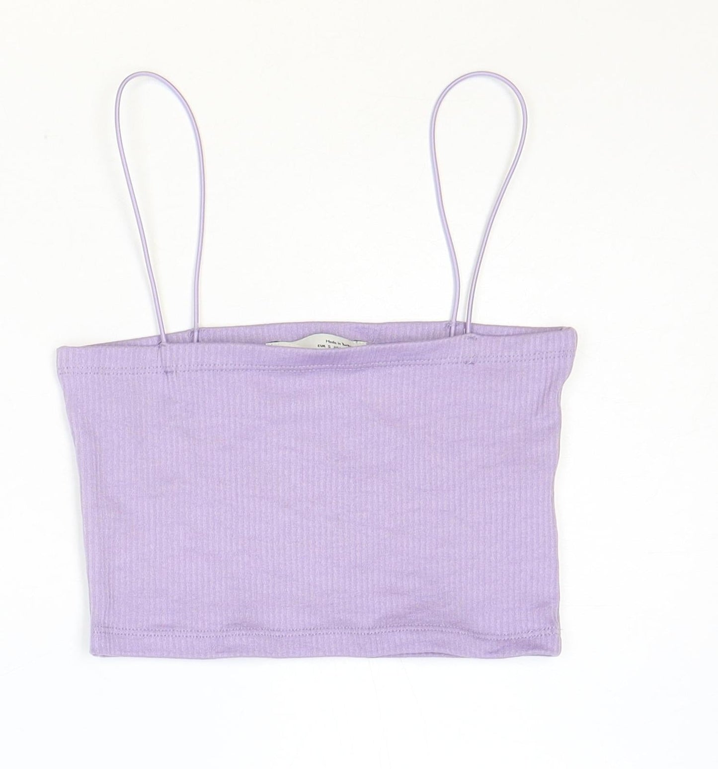 Womens UK Size S Pull&Bear Purple Cropped Tank