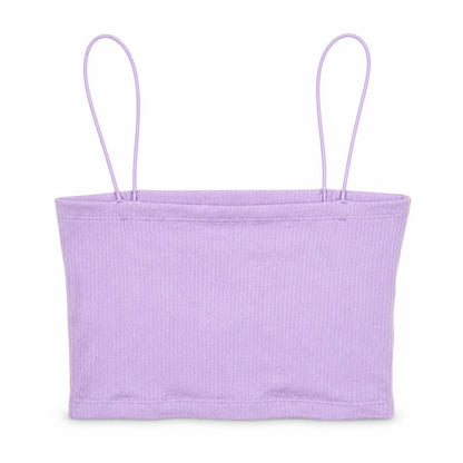 Womens UK Size S Pull&Bear Purple Cropped Tank