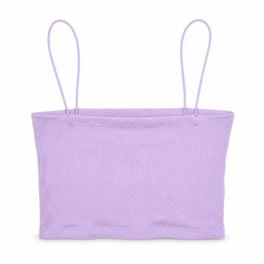Womens UK Size S Pull&Bear Purple Cropped Tank