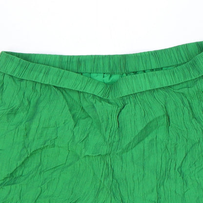 SheIn Womens Green Viscose Culotte Shorts Size M Regular Pull On