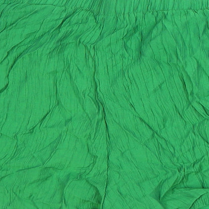 SheIn Womens Green Viscose Culotte Shorts Size M Regular Pull On