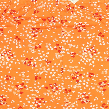 Capsule Womens Orange Geometric Polyester Basic Blouse Size 16 Off the Shoulder