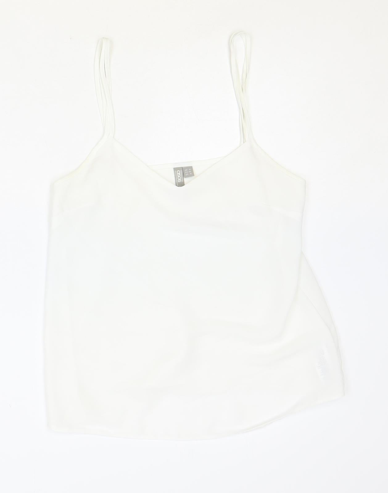 Womens UK Size 8 ASOS Ivory Basic Tank