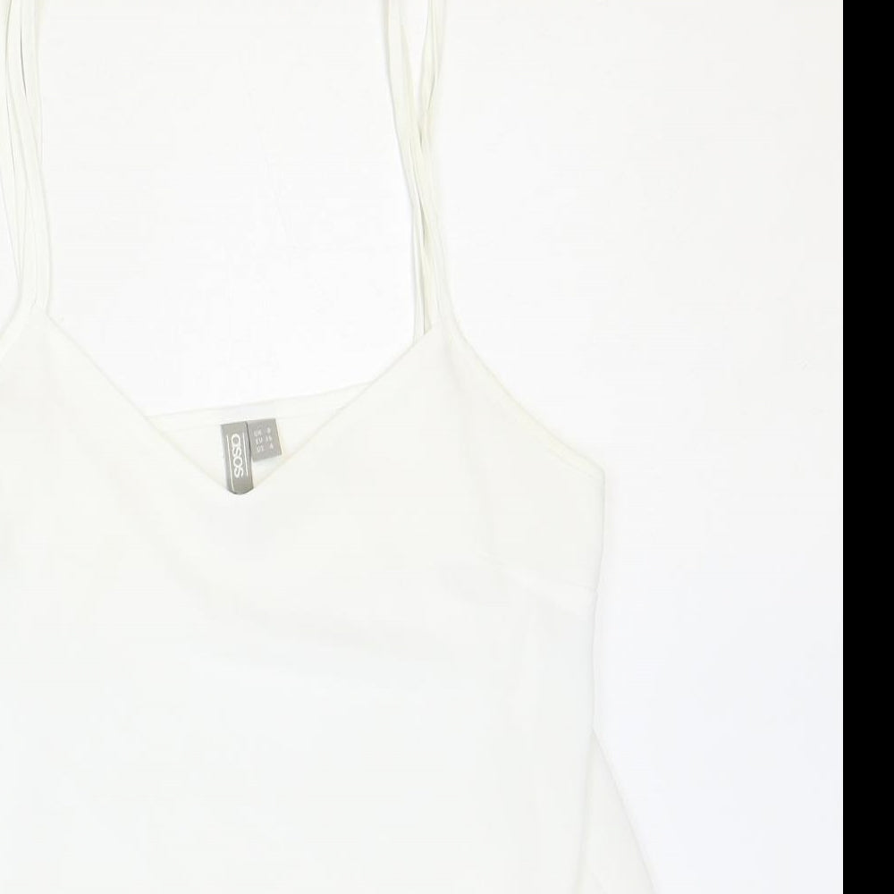 Womens UK Size 8 ASOS Ivory Basic Tank