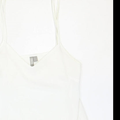 Womens UK Size 8 ASOS Ivory Basic Tank