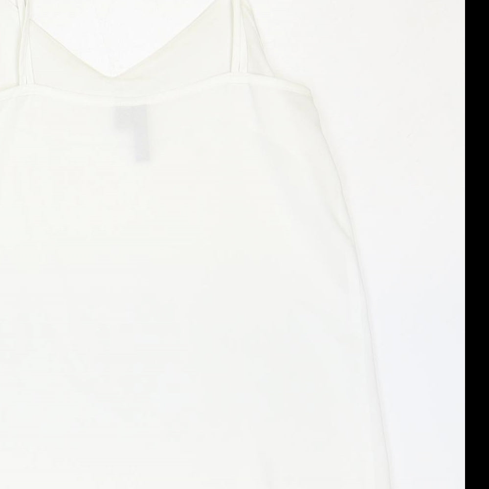 Womens UK Size 8 ASOS Ivory Basic Tank