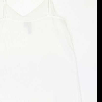 Womens UK Size 8 ASOS Ivory Basic Tank
