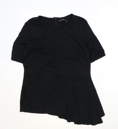 Womens UK Size 14 Marks and Spencer Black Basic T-Shirt