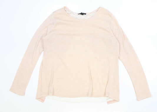 Atmosphere Womens Pink Round Neck Polyester Pullover Jumper Size 10